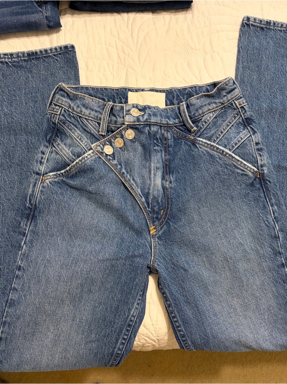 Mother High-Waist Vintage-Style Blue Jeans